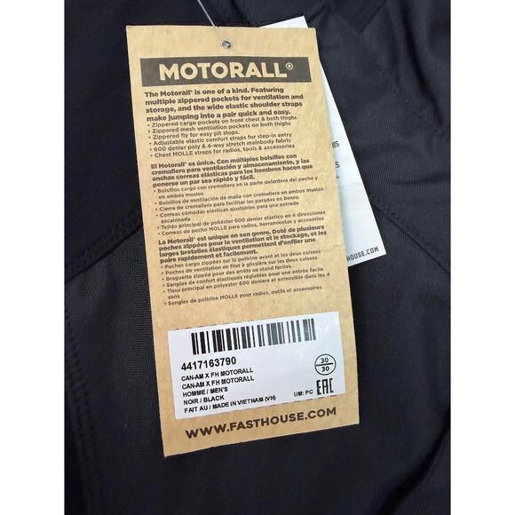 NWT! Can-Am Men's Can-Am x Fasthouse Motorall  Black 30 - Picture 13 of 16